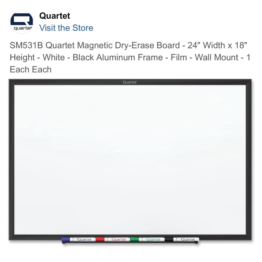 White and Black Dry-Erase Board